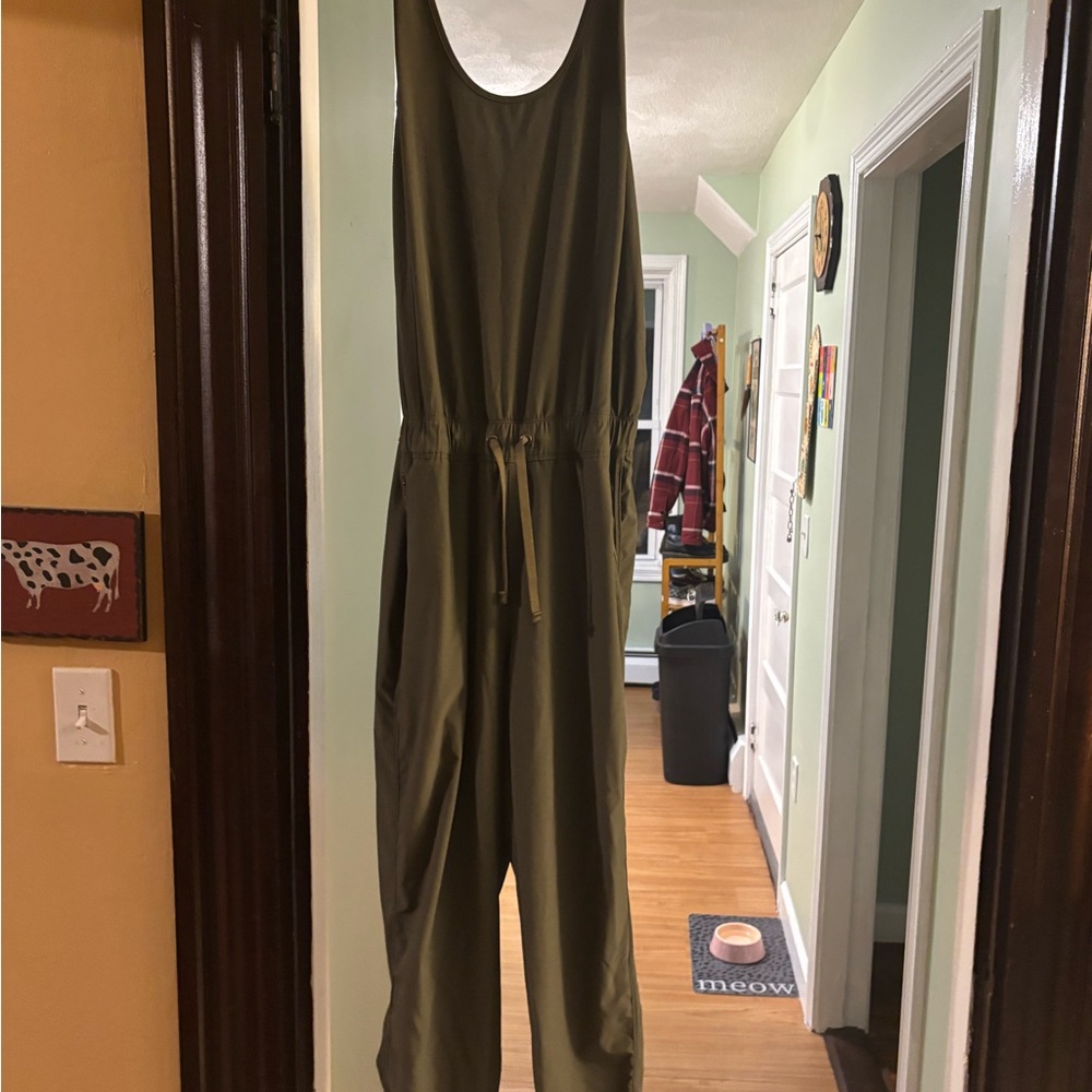 Patagonia Olive Green Sleeveless Jumpsuit